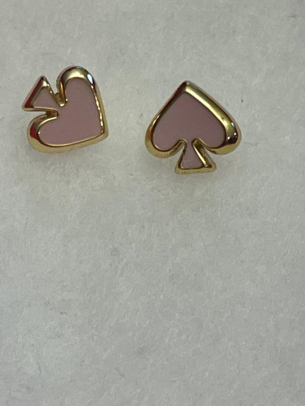Kate Spade Everyday Spade Enamel Stud Earrings Pink & Gold